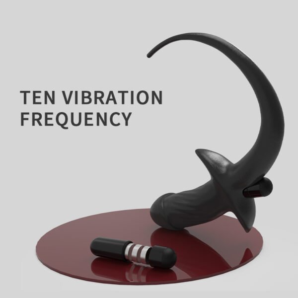 Plug Anal vibrant avec perles de traction gode