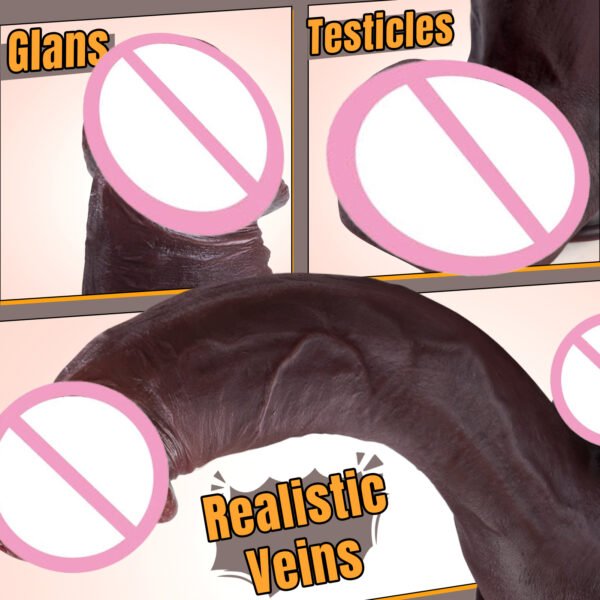 gode masculin réaliste couleur chair noire