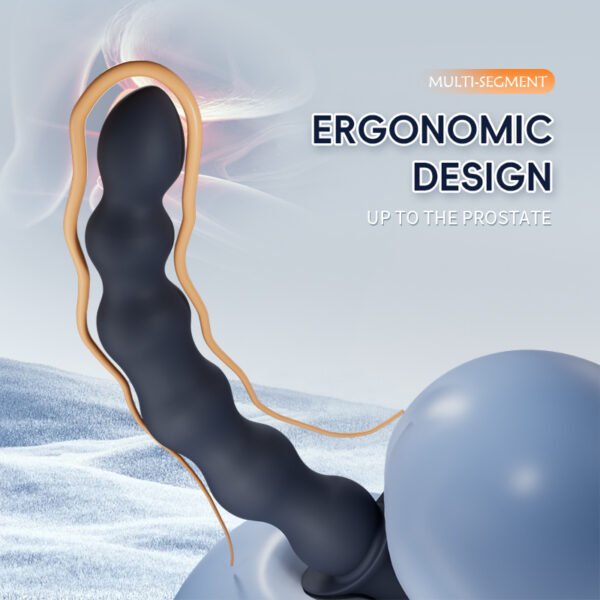 Backdoor Male Prostate Massager Anal Bead Pull Beads Butt Plug Vibrateur pour Débutant Masturbation Étanche Anal Sex Toy pour Hommes