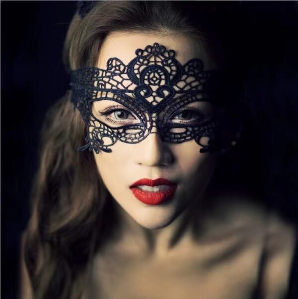 lunette Sexy dentelle noire fête bal sexe jeu masque